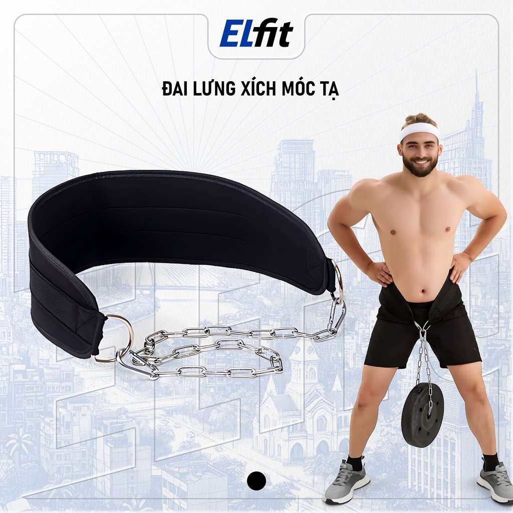 Đai Lưng Xích Móc Tạ Dip Belt, Đai Đeo Tạ | Giá Sỉ