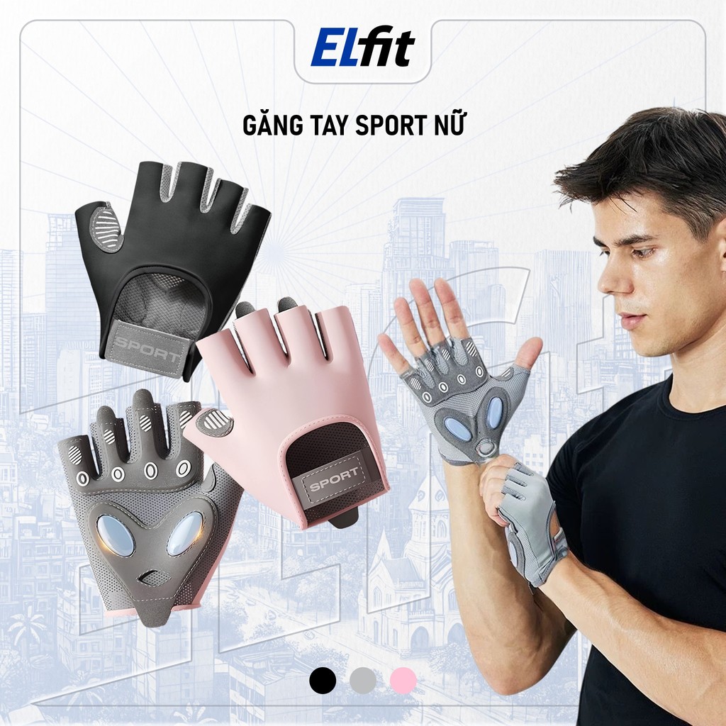 Găng Tay Sport Tập Gym Nữ Chống Trượt Tập Yoga, Gym, Goft, Đạp Xe, Đệm Silicon / Sport SIlicon