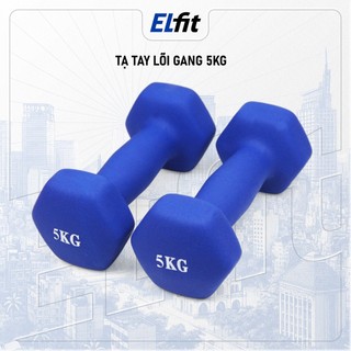 [1 Cái] Tạ Tay Nữ 5kg Lõi Gang Đặc Bọc Cao Su Tập Gym Giúp Săn Chắc Cơ Chống Trơn Trượt Xước Vỡ Sàn - TaTay-5kg