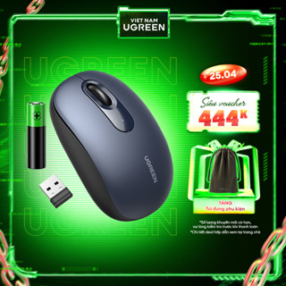 Chuột không dây 2.4G UGREEN MU105 | 4 mức điều chỉnh DPI | Độ yên tĩnh cao | Bảo Hành 18 Tháng 1 Đổi 1