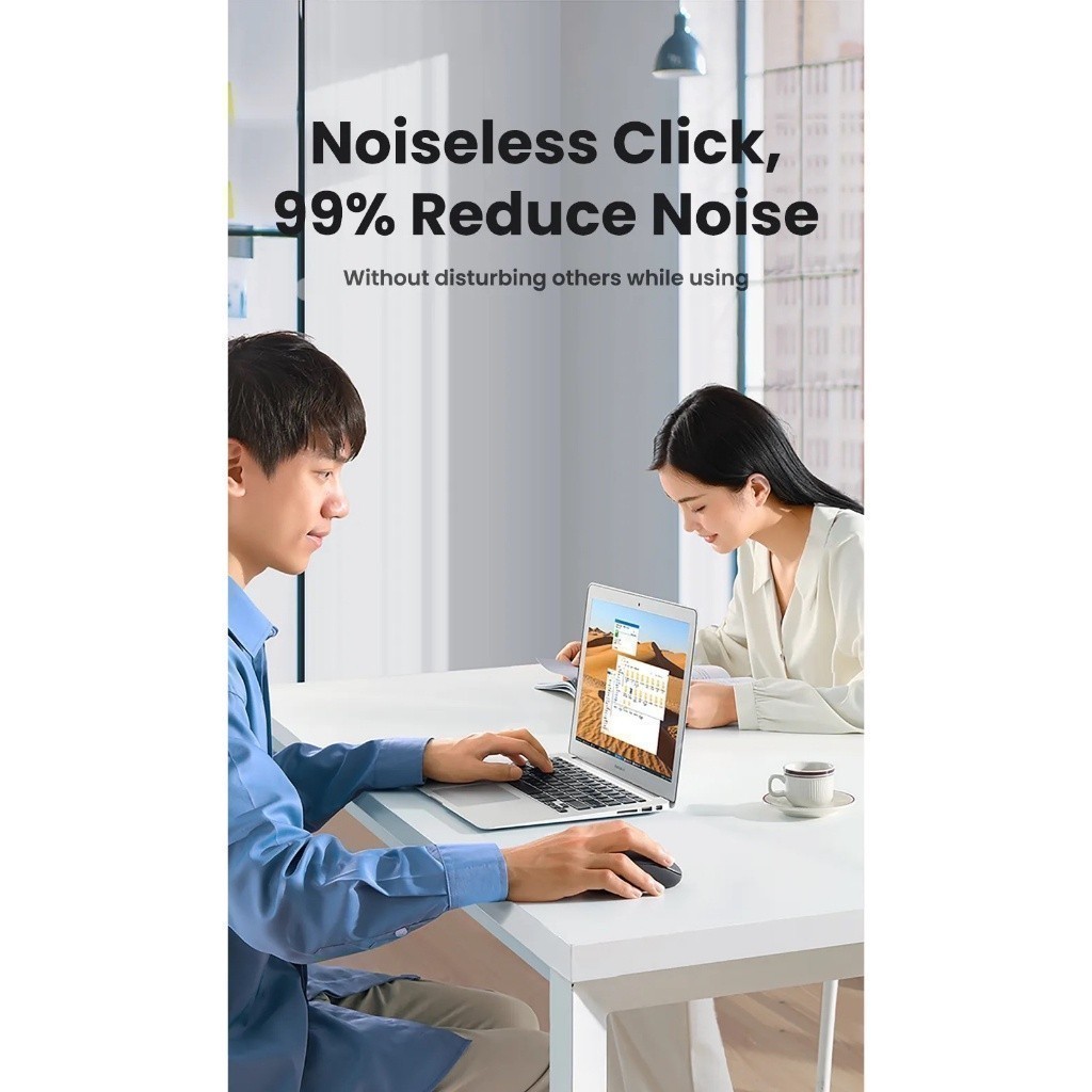 Chuột không dây 2.4G UGREEN MU105 | 4 mức điều chỉnh DPI | Độ yên tĩnh cao | Bảo Hành 18 Tháng 1 Đổi 1 | BigBuy360 - bigbuy360.vn