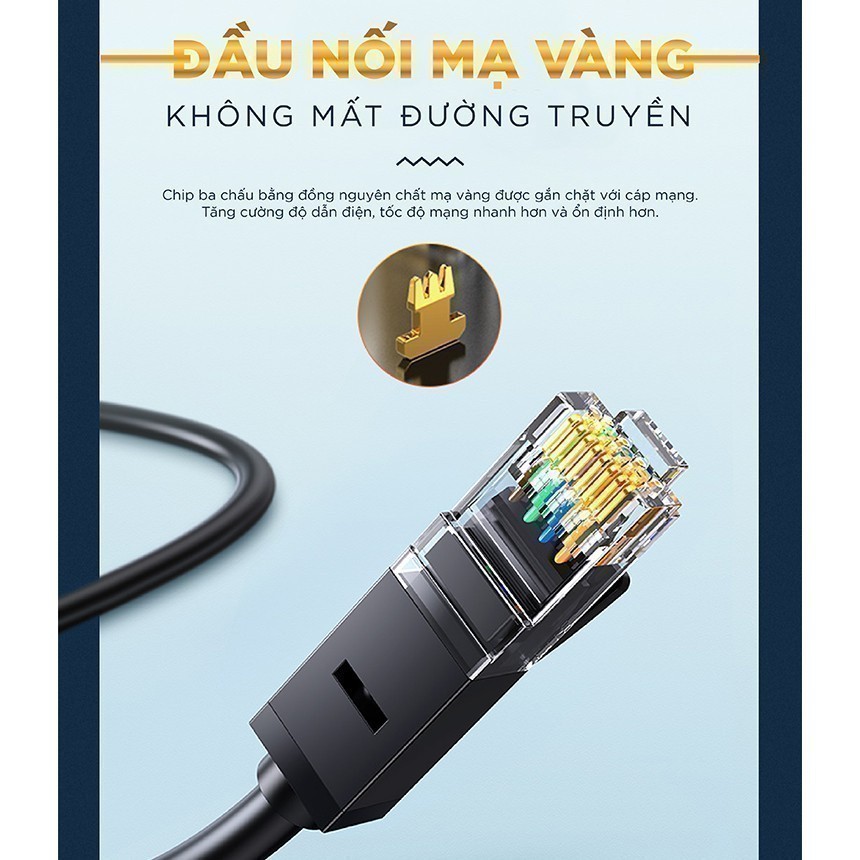 Cáp mạng Cat6 UGREEN NW102 | Lõi 26AWG CCA nhôm mạ đồng sử dụng trên các mạng Ethernet / RJ45 | Bảo hành 18 tháng 1 Đổi1 | BigBuy360 - bigbuy360.vn