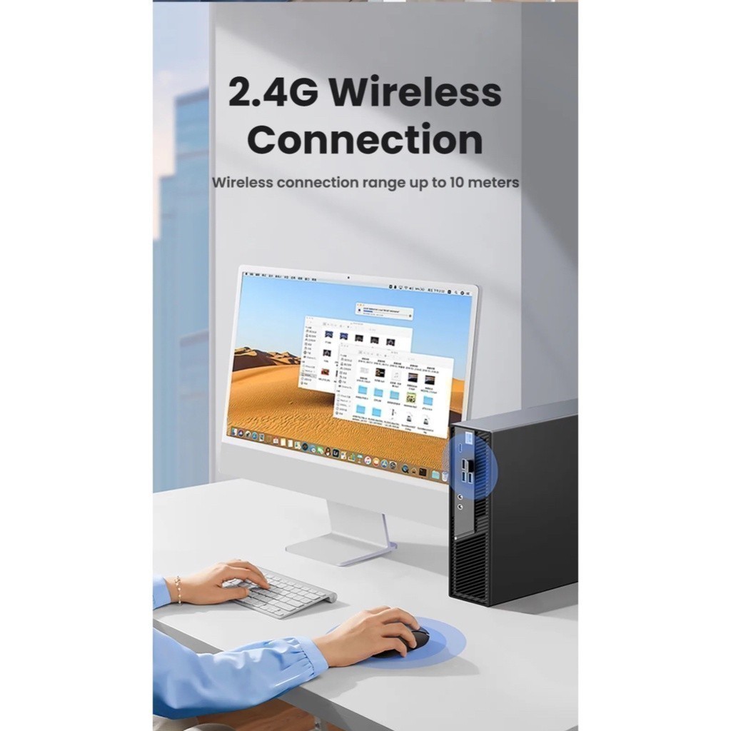 Chuột không dây 2.4G UGREEN MU105 | 4 mức điều chỉnh DPI | Độ yên tĩnh cao | Bảo Hành 18 Tháng 1 Đổi 1 - 90550 90672 | BigBuy360 - bigbuy360.vn