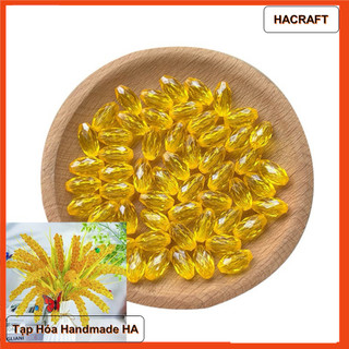  Hạt lúa mì pha lê giả 7*13MM pha lê acrylic làm cành lúa hoặc phụ kiện diy handmade S0579 HACRAFT 