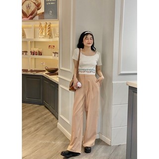 CARA Quần dài nữ Wide basic nhiều màu đơn giản dạo phố
