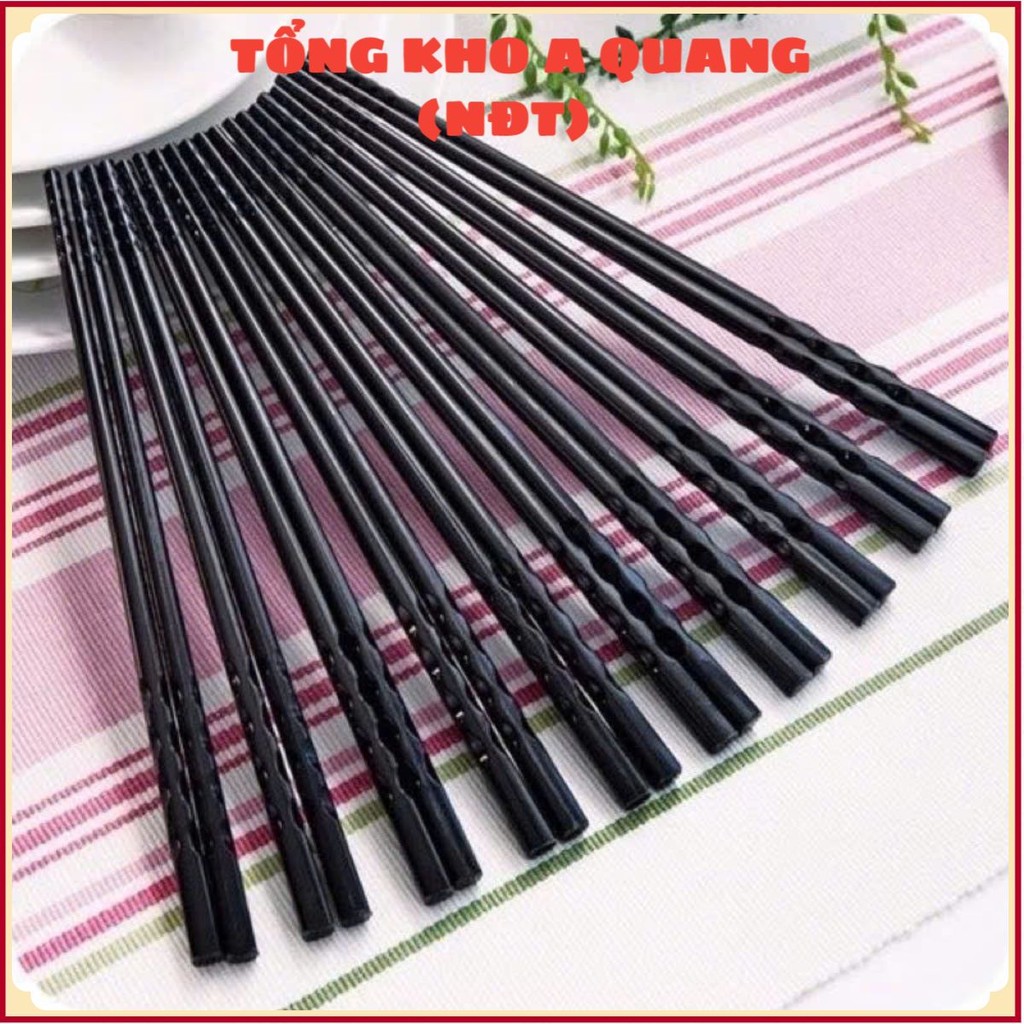 10 ĐÔI ĐŨA NHỰA LƯỢN SÓNG,  Đũa Nhựa Phip Đen - DUAANCOM85