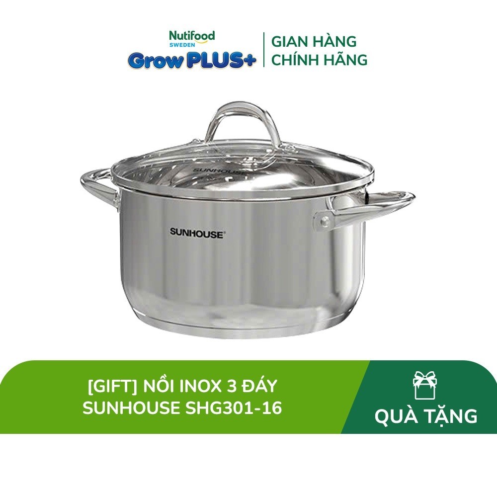 GIFT_Nồi inox 3 đáy Sunhouse SHG301-16
