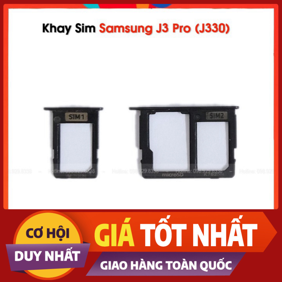 Khay Sim Samsung J3 Pro / J330 / J7 Pro/ J730 - Khay sim zin bóc máy Samsung Galaxy J3 Pro / J7 Pro/