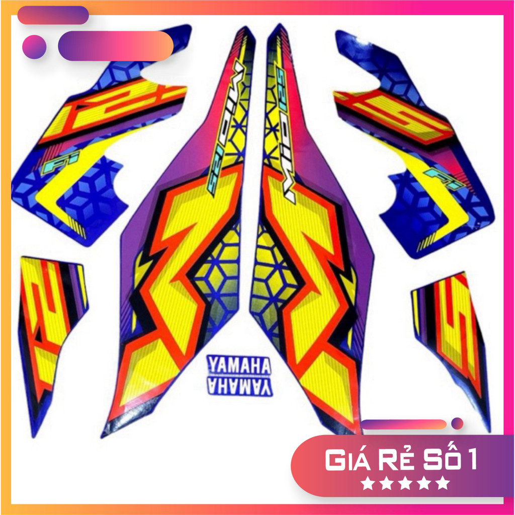 TEM IN NHẬP MIO M3 ĐỜI 125 MÀU VÀNG XANH ĐEN ( TNDG ĐẸP ) -XE MAY