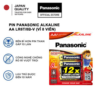 Pin Panasonic Alkaline AA LR6T/8B-V (Vỉ 8 viên) – Hàng Chính Hãng