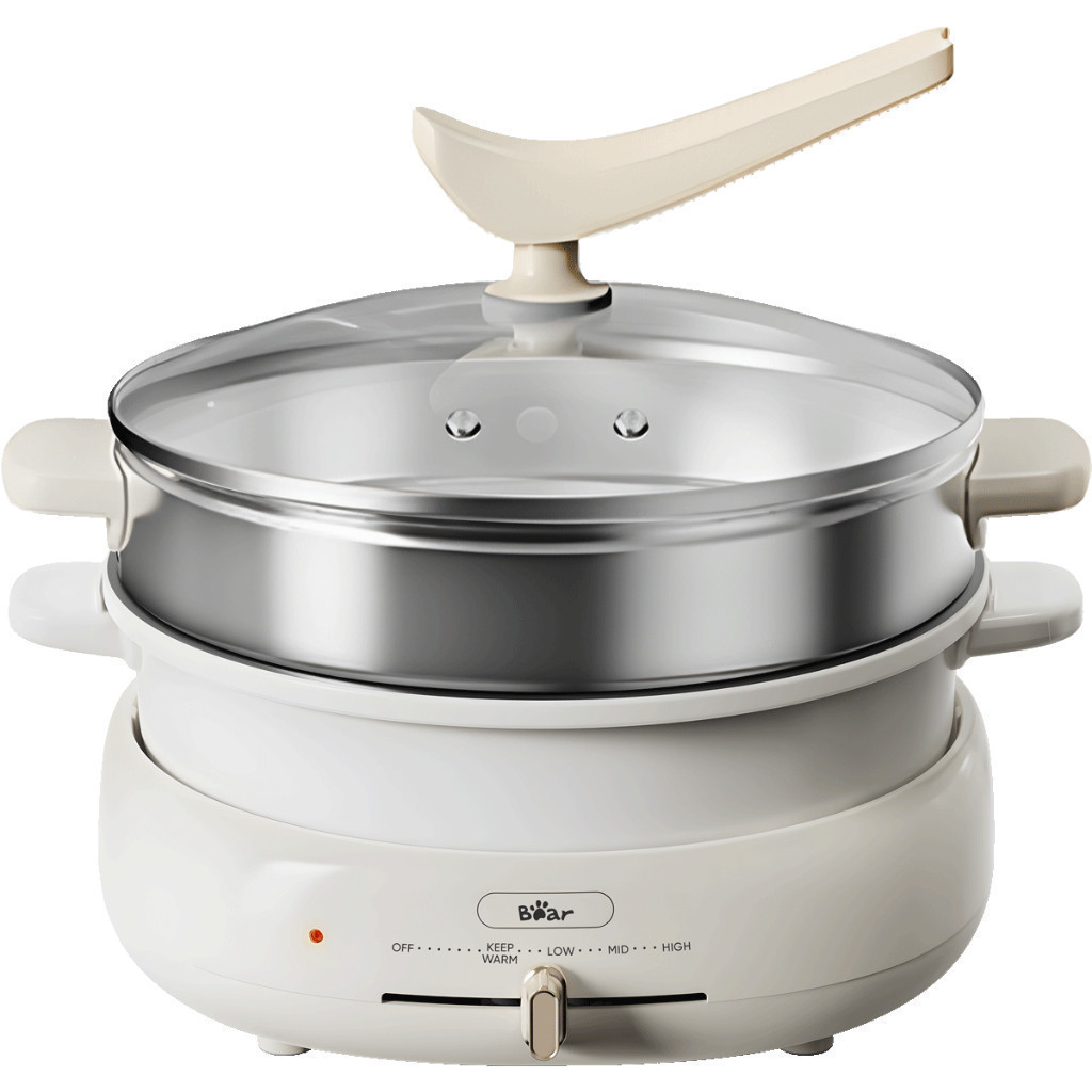 Bộ Nồi Lẩu Nướng Bear 3 khay 3in1 DHG-C40W2/ - Hàng Chính Hãng