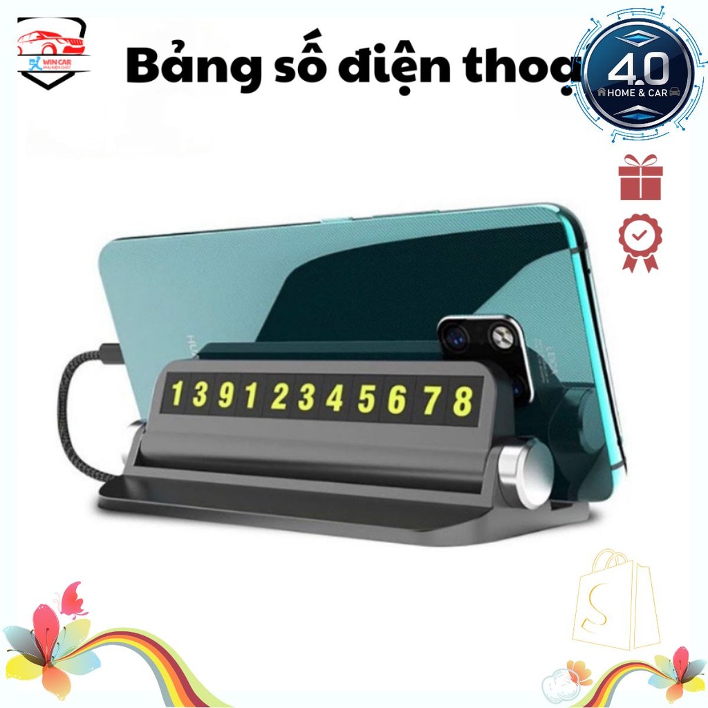 (Nhà4.0) Bảng số điện thoại trên ô tô, bảng ghi số điện thoại gắn taplo để lại số điện thoại khi đỗ 