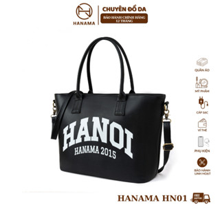 [GIÁ TRI ÂN] _Túi xách Hanama nam nữ thời trang cao cấp HN01 Da Bag Tote Unisex hai màu nâu - đen
