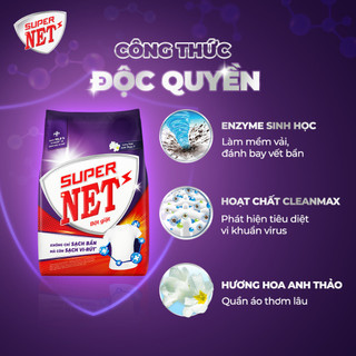 Bột Giặt SuperNET Túi 3kg