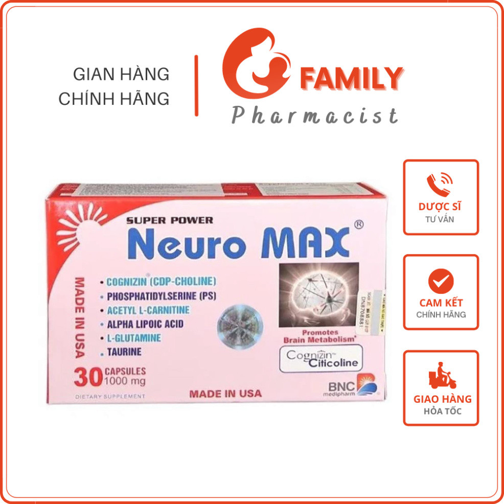 Super Power Neuro Max - Hỗ trợ tăng cường trao đổi chất tế bào não