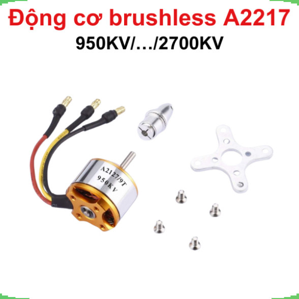 [FLASH SALE] Động cơ điện, động cơ dc, không chổi than brushless A2217 950KV... 2700KV
