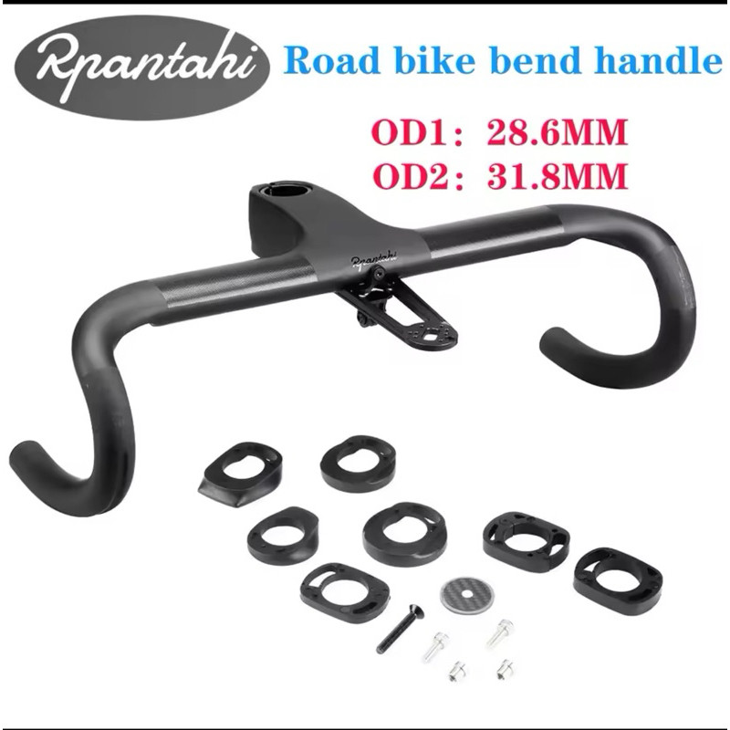 (GAREN BIKE} Ghi đông Road carbon RPANTAHI OD2 31.8 / 28.6 kèm pad đồng hồ