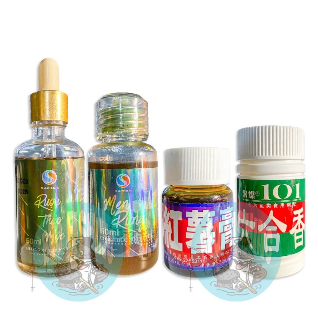 Combo Câu Chép Mùa Đông, Hồ Đáy Bùn, Nước Đặc Siêu Nhạy Rươu Thảo Mộc + Men Rừng + Lục Hợp Hương 101