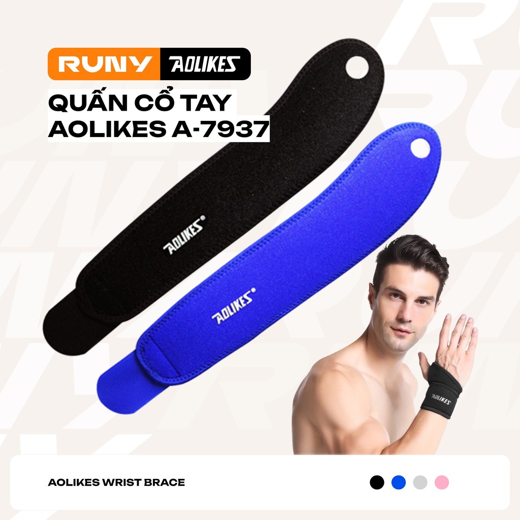 Băng Quấn Cổ Tay Aolikes A-7937 - Hỗ Trợ Bảo Vệ Khớp Cổ Tay Trợ Lực Tập Luyên Thể Thao - AL7937