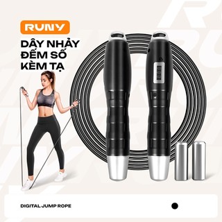  Dây nhảy thể lực đàn hồi kèm tạ đếm số  hỗ trợ luyện tập thể dục thể thao tiện lợi tại nhà 