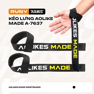[1 Đôi] Dây Kéo Lưng AOLIKE MADE A-7637 | Quấn Cổ Tay Hỗ Trợ Nâng Tạ Aolikes Chính Hãng