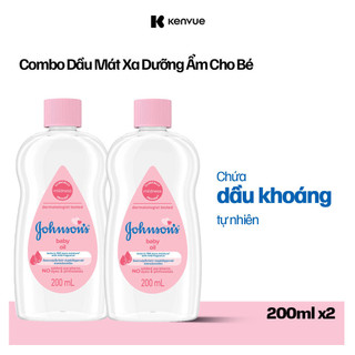  Combo 2 Chai Dầu Mát Xa Johnson's Baby Oil 200ml 
