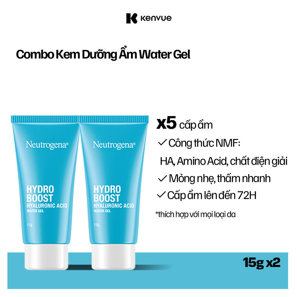 Combo 2 Kem Dưỡng Ẩm Cấp Nước Neutrogena Hydro Boost Water Gel Mini 15gx2 - 540023584