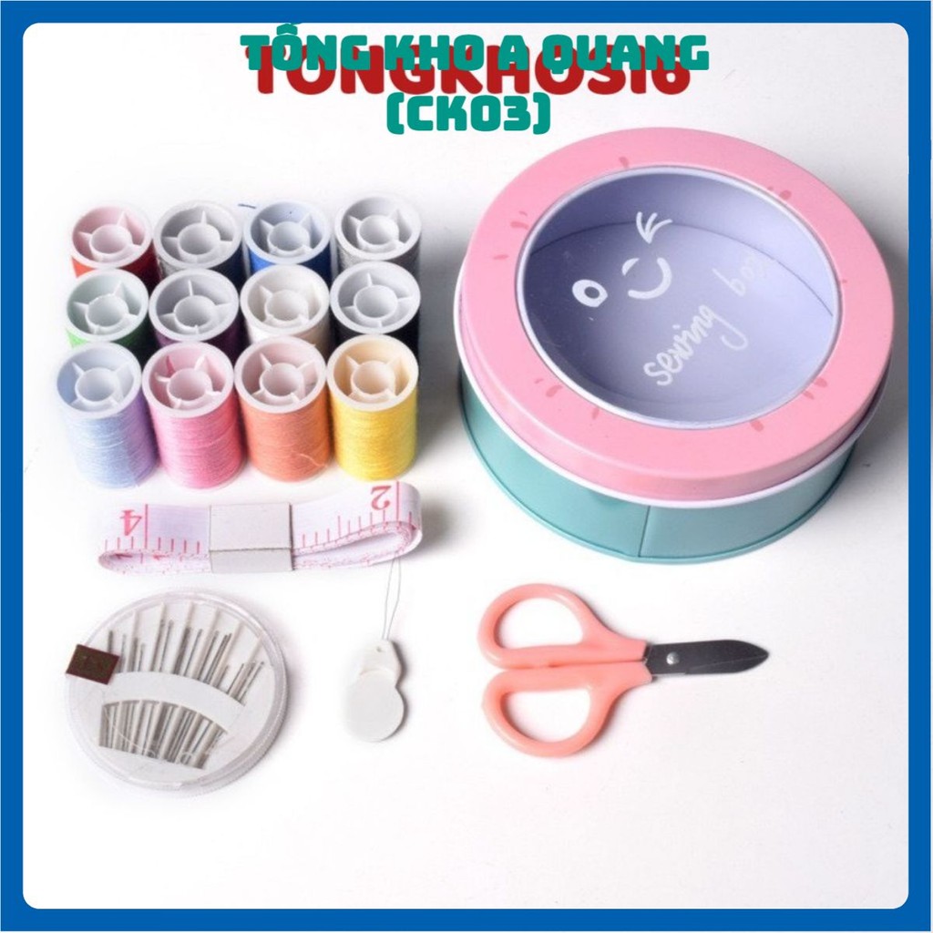Hộp Kim Chỉ Đa Năng, Hộp Kim Chỉ May Vá, Hộp Kim Chỉ 3 Tầng Tiện Dụng, Nhỏ Gọn, Bộ Kim Chỉ May Vá