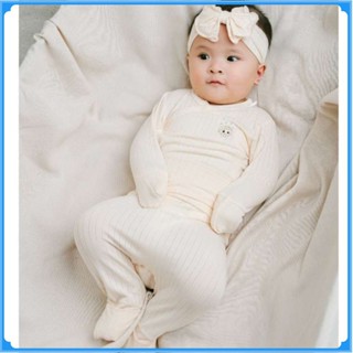   NB-3M  Bộ dài tay cài chéo bao tay chân lật Bubaby Modal - BMD110800 BMD110801 | Quần áo BU Baby chính hãng 