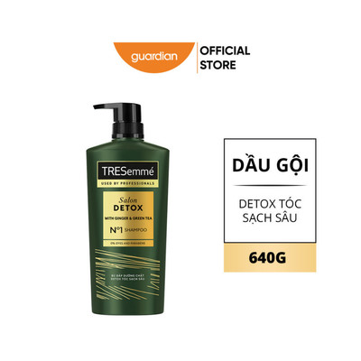 Dầu Gội Sạch Sâu TRESemmé Salon Detox Gừng & Trà Xanh 640Gr