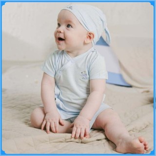   1M-9M  Bộ ngắn tay cài chéo bé trai bé gái Bubaby Siro BSR130807 BSR130808 | Quần áo BU Baby chính hãng 