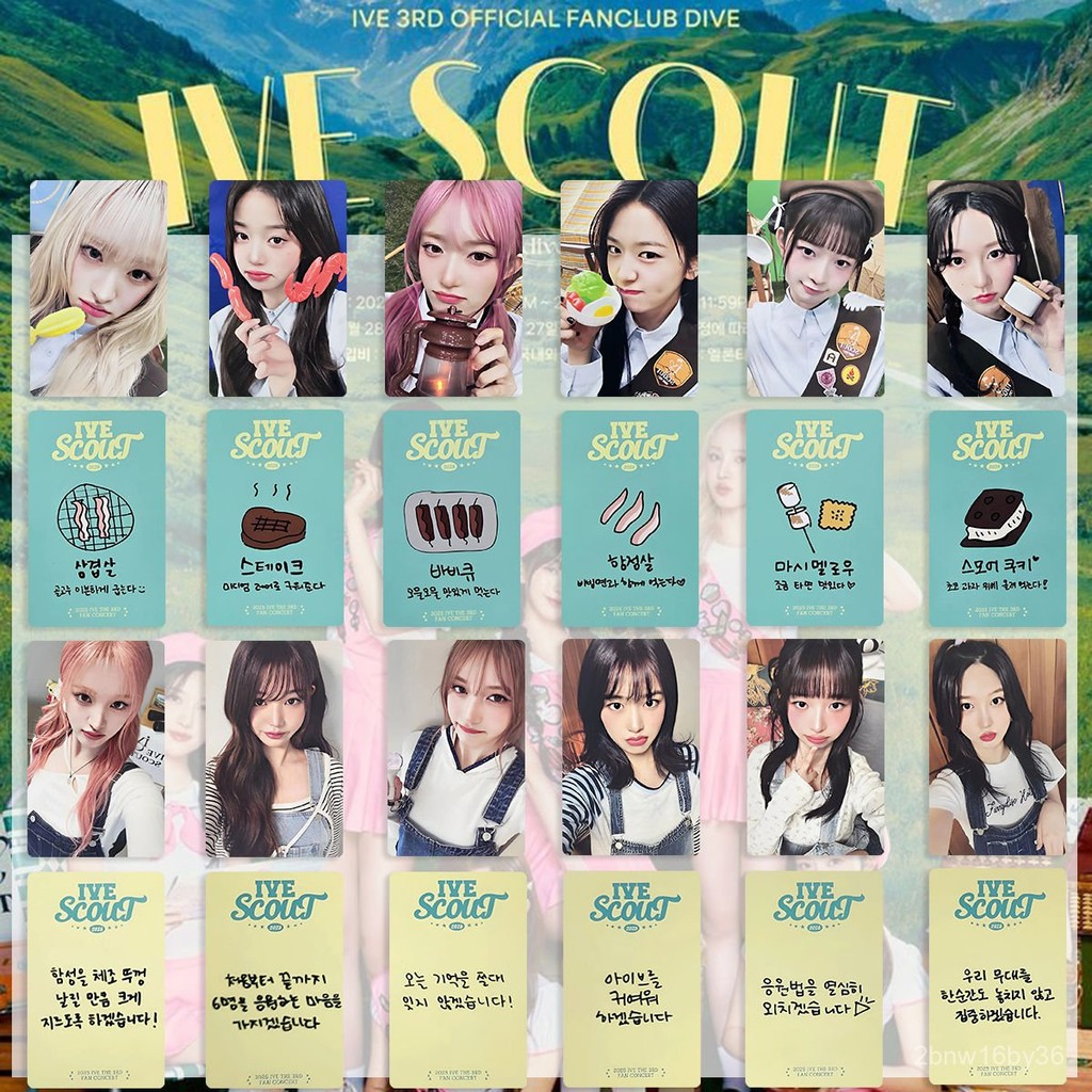 IVE Bánh Phồng SCOUT Tuần3rd Fan Concert Thẻ Ngẫu Nhiên Bốn Quà Tặng Thành Viên Seoul FC Thẻ Nhập Họ