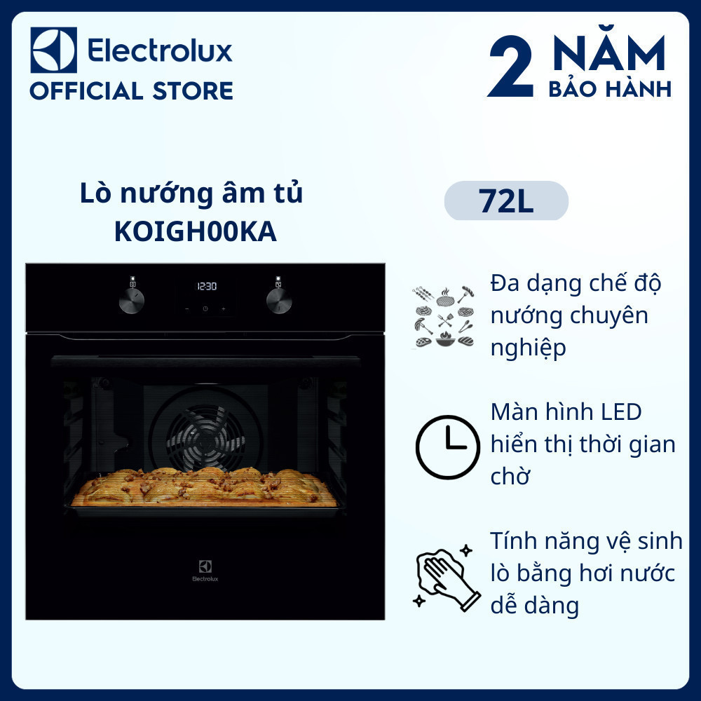 Lò nướng âm tủ Electrolux 60cm UltimateTaste 300 dung tích 72L - KOIGH00KA