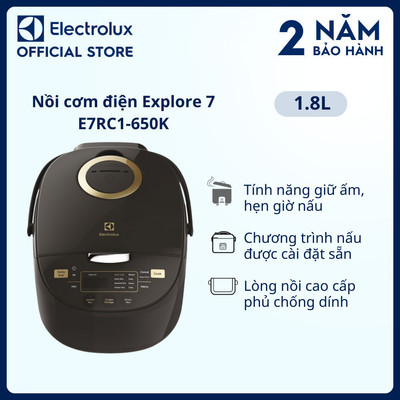 Chỉ giao miền Bắc - Nồi cơm điện Electrolux Explore 7 E7RC1-650K - Nhiều chương trình nấu đa dạng