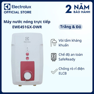  CHỈ GIAO MIỀN NAM - Máy nước nóng trực tiếp Electrolux 4.5kW- EWE451GX-DWR - Vòi tắm kháng khuẩn,an toàn 