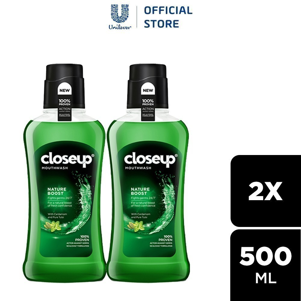 (HSD:10/2025) Combo 2 nước súc miệng CloseUp Nature Boost (500mlx2)
