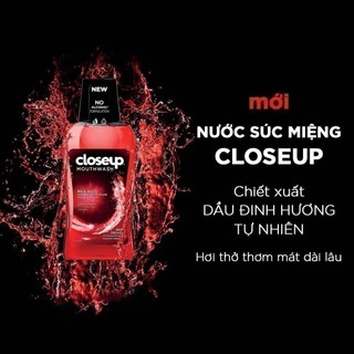(HSD:10/2025) Nước súc miệng CloseUp Red Hot 500ml