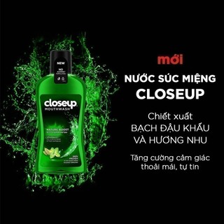(HSD:10/2025) Nước súc miệng CloseUp Nature Boost 500ml