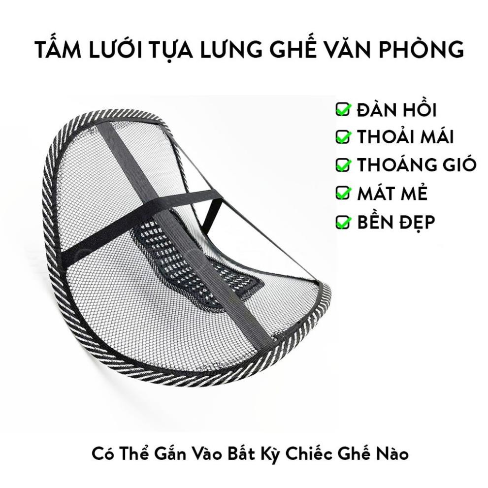 Tấm Tựa Ghế Văn Phòng. TỰA LƯNG GHẾ VĂN PHÒNG GHẾ Ô TÔ DẠNG LƯỚI, miếng dựa ngồi xe hơi chống gù