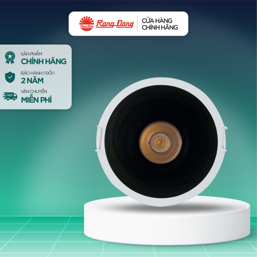Đèn LED âm trần Downlight 12W cao cấp Rạng Đông, chóa sâu chống chói AT41 86/12W