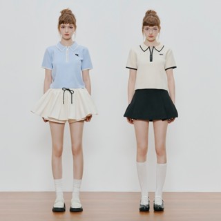 CARA Áo polo croptop nữ Pure tay ngắn form vừa người đơn giản