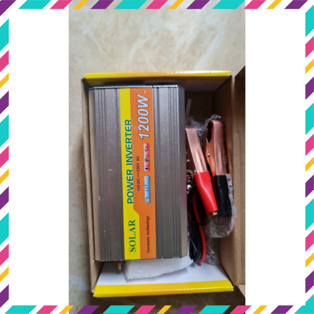Bộ đổi nguồn điện 12V lên 220V 1200W Inverter 12v 220v