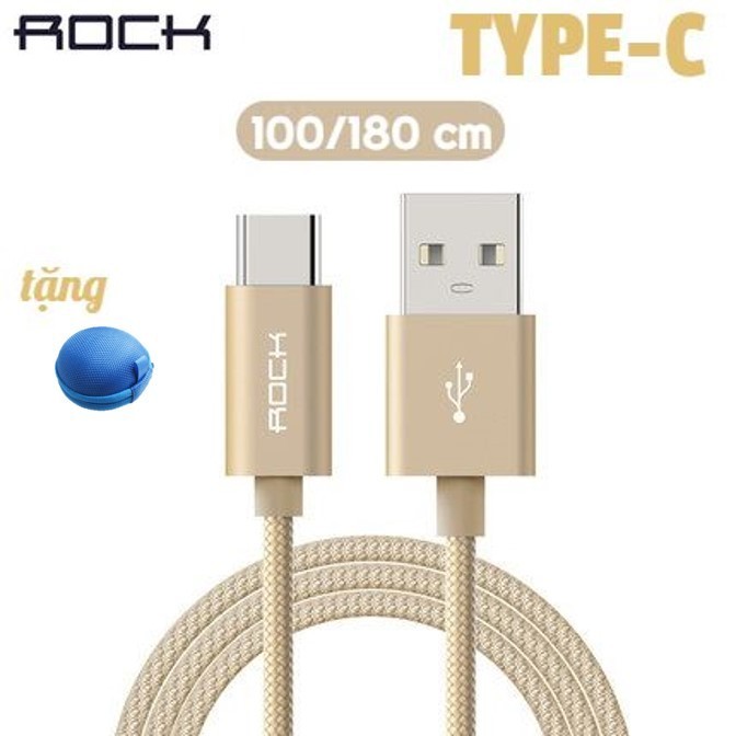 [CHÍNH HÃNG] Cáp Sạc Type-C Rock Dây Dù