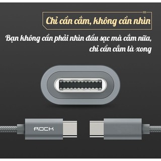 [CHÍNH HÃNG] Cáp Sạc Type-C Rock Dây Dù