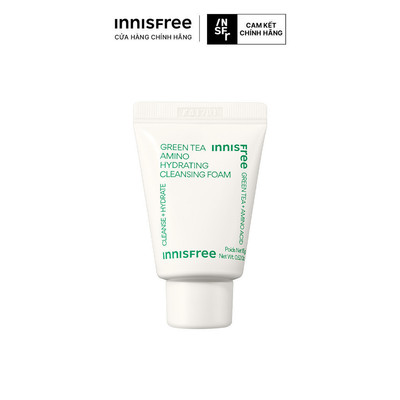 (Quà tặng không bán) Sữa rửa mặt dưỡng ẩm da innisfree Green Tea Amino Cleansing Foam 15g