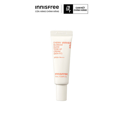 (Quà tặng không bán) Kem dưỡng ẩm làm sáng chống nắng cho da INNISFREE Cherry Skin-Fit Tone-Up Cream SPF 50+PA++++ 10ml