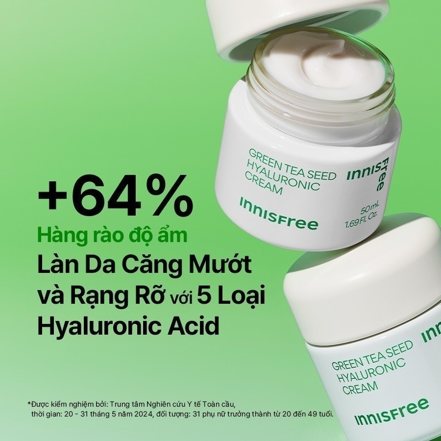 Kem dưỡng ẩm trà xanh và phục hồi da với Probiotics INNISFREE Probiotics Green Tea Seed Hyaluronic Cream 50ml | BigBuy360 - bigbuy360.vn