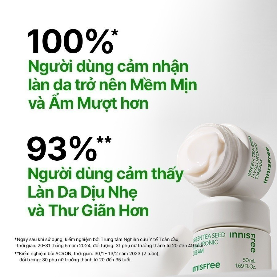 Kem dưỡng ẩm trà xanh và phục hồi da với Probiotics INNISFREE Probiotics Green Tea Seed Hyaluronic Cream 50ml | BigBuy360 - bigbuy360.vn