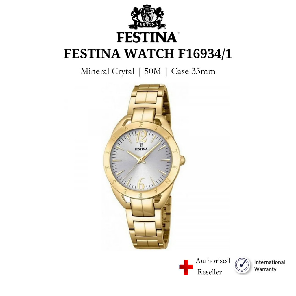 Đồng hồ nữ Festina F16934/1  thời trang, thanh lịch, chống nước 5ATM, dây thép không gỉ cao cấp