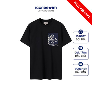 Áo Thun Nam Họa Tiết Túi Jean One Line Bear Drawing Form Regular ATID0505